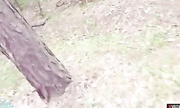 POV: Intense Outdoor Fondling Ends With a Huge Cumshot in Stockings