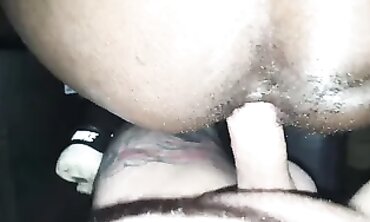 POV Interracial MILF Creampie in Doggy Style