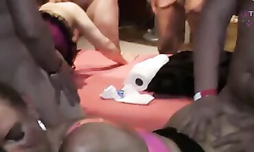 Dirty Tina's Interracial Group Sex Session