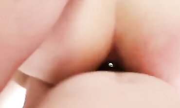 POV Double Anal Penetration With A Plug And Creampie