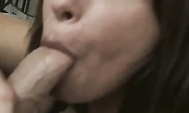 Adorable Crimson-Haired Redhead Gives A POV Blowjob