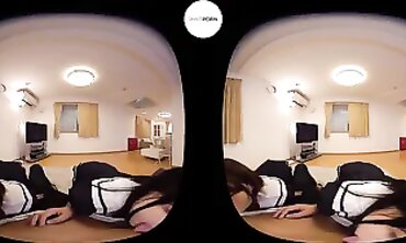 Joy Enjoys a Hot Threesome with Two Asian Beauties in VR