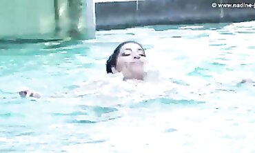 Latina BBW Bikini Pool Show