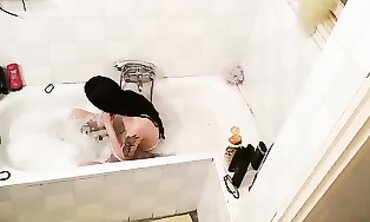 Father's Secret Webcam Catches Skinny Daughter in the Bathroom