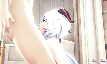 Ganyu Cosplay Anime Blowjob and Creampie
