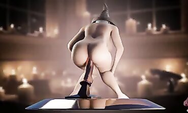 Curvy MILF Witch Cosplay Solo Anal Kink