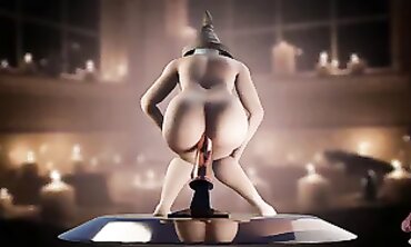Curvy MILF Witch Cosplay Solo Anal Kink