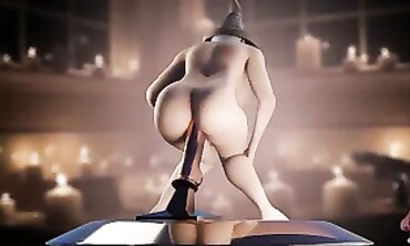 Curvy MILF Witch Cosplay Solo Anal Kink