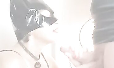 French Milf Catwoman Gets Facial on Balaclava