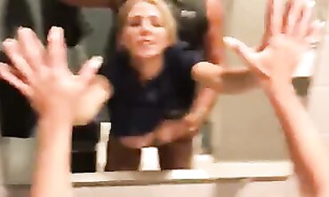 Boss Gangbangs Sweet Nurse in Hospital Bathroom