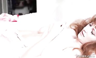 Redhead Chloe Finger-tickles Her Bushy Cunt