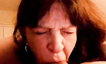 Angelic Brunette MILF Delivers Sweet Oral Pleasure
