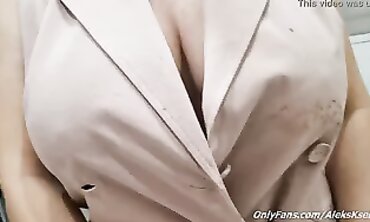 Step-Mom Catches Son's Massive Hard-On in the Bathroom