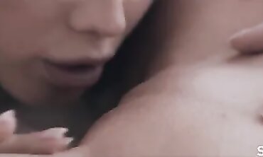 Eve and Ivy Share a Sweet Lesbian Kiss in Girly Converse