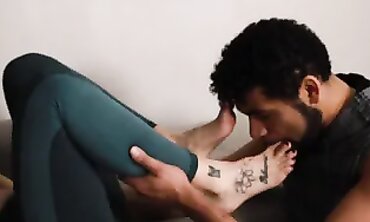 Brunette MILF's Sloppy Gym Socks Humiliate Interracial Babe