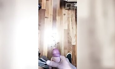 Dared to Spunk at Work by a Snapchat Stranger (GIANT SPUNK STRAPS)