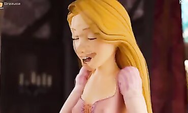 Extended Pleasure: Rapunzel Gives Deep Oral and Gets Penetrated