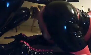 Foxy Submissive Slave in Latex