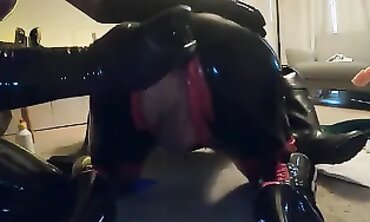 Foxy Submissive Slave in Latex