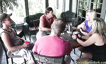 Slutty Friends Share Their Big Tits in a Wild Homemade Orgy