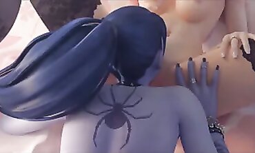 Animated 3 DIMENSIONAL: Overwatch D.va Grace Tracer Widowmaker Compilation Uncensored Animated