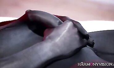 Misha Cross and Ella Hughes in a Kinky Latex Threesome