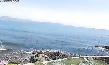 POV: Hairy Amateur Girl Squirts Solo on the Beach