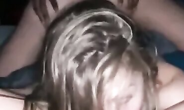 POV Blonde Babe Deepthroats, Rides Big Dick, and Gets Creampied