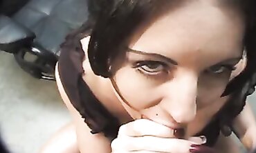 POV Blowjob with Busty Brunette Azlea