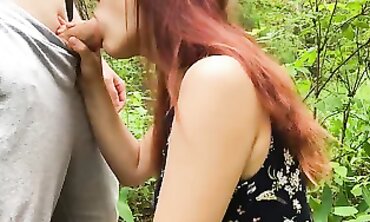 CreamBelle Gives An Outdoor Blowjob