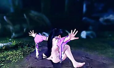 Chun-Li Cosplay POV: Oily Shake Ryona Part 2