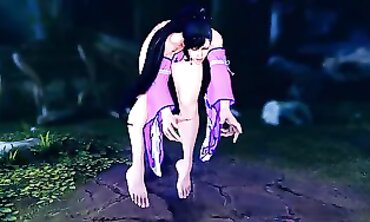 Chun-Li Cosplay POV: Oily Shake Ryona Part 2