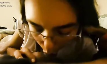 Latina College Brunette Takes A Deep Throat Blowjob