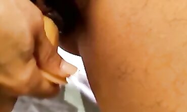Persian Queen Enjoys a Hairy Solo Session with a Large Dildo