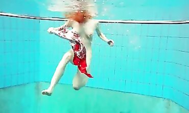 Hairy Brunette Marketa Swims Underwater in Sensual Softcore Scene