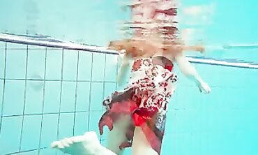 Hairy Brunette Marketa Swims Underwater in Sensual Softcore Scene