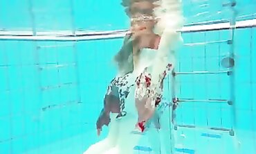 Hairy Brunette Marketa Swims Underwater in Sensual Softcore Scene