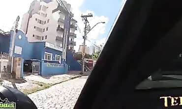 Mysterious Latina MILF Rides in Public Car