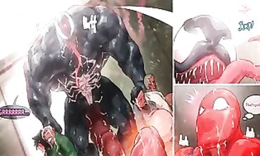 Spiderman and Venom Uncensored Animated Comic