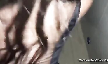 Latina Brunette With Big Ass Gets Rump Fondled And Creampie