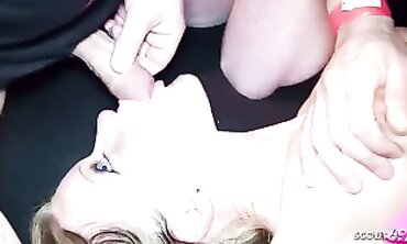 German MILF Lacy in Wild Amateur Swinger Gangbang