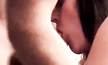 Brunette MILF Hotwife Takes a Deep Throat Blowjob