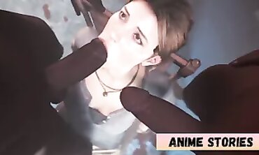 Hyper Realistic Animation Compilation: BBC Double Penetration