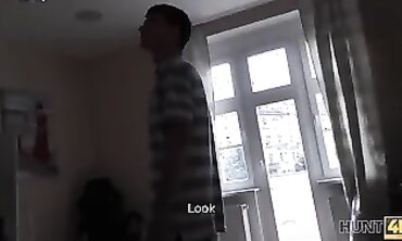HUNT4K: Skimpy Boy Watches Girlfriend's Affair for Cash