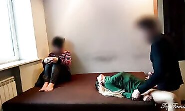 Blonde Wife's Cuckold Threesome with Mistress