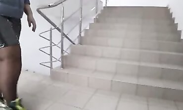 Voyeur: Plump MILF Stalked at Outdoor Mall