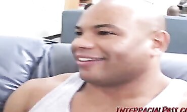 Dancer Cindy Takes a Chocolate Interracial Double Penetration