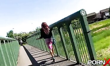 Crimson Head African Goddess Pissing Outdoors