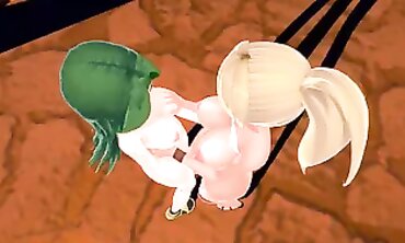3D Animated Lesbian Milf Trio With Big Tits Squirts