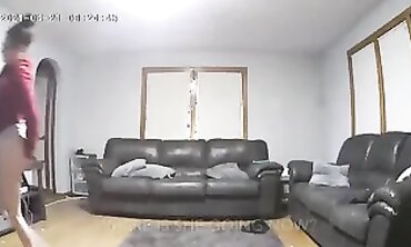 Voluptuous Nanny Caught Masturbating on Webcam